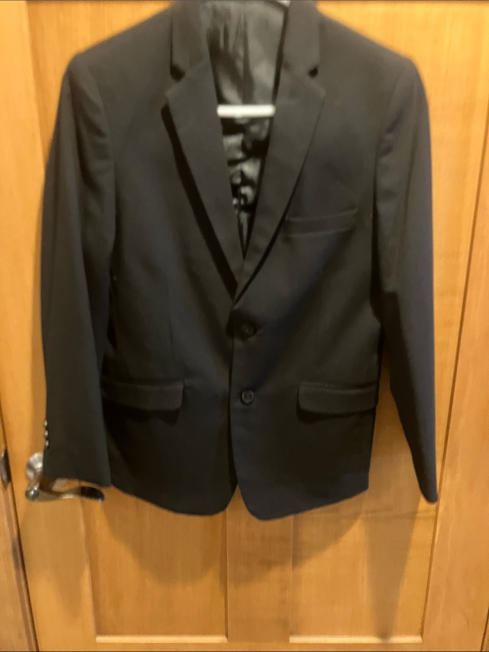 Chaps Black Boys' Two-Pocket Double Button Blazer